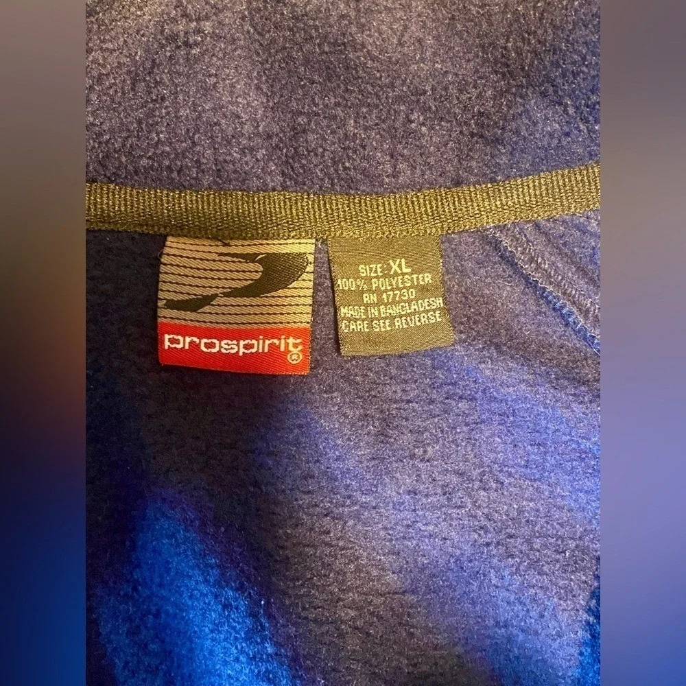 Vintage Prospirit Blue Zip Up Fleece Pullover Jacket Coat